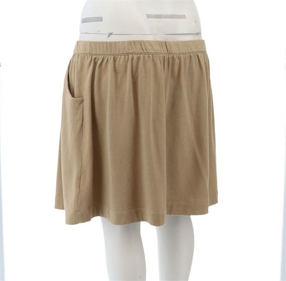Lands' End Women's Knit Gathered Skort Khaki 20 NEW 403723 - Picture 4 of 8